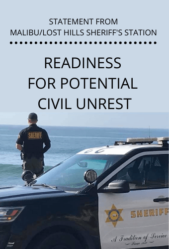 SHERIFFS statement civil unrest