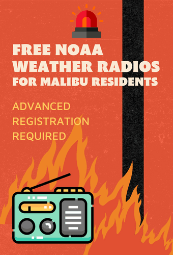 Graphic - LA County to distribute NOAA Weather Radios to Malibu Residents 