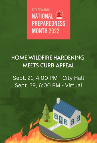 City of Malibu - National Preparedness Month - home wildfire hardening meets curb appeal