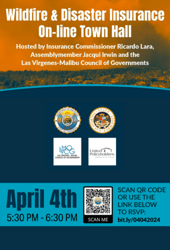 Online Insurance Town Hall meeting on April 4, hosted by California Insurance Commissioner