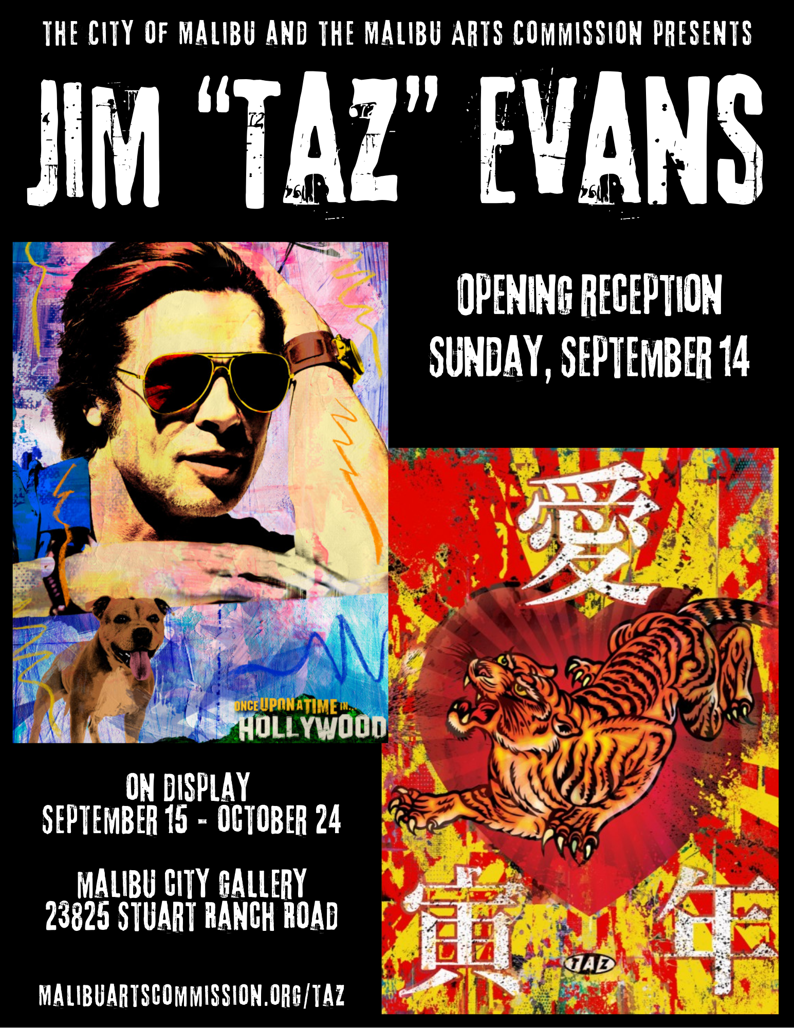 Jim Taz Evans art exhibition opening reception malibu city hall