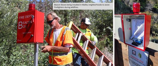 Photo - Beacon Boxes being installed in Malibu neighborhoods to assist firefighters.